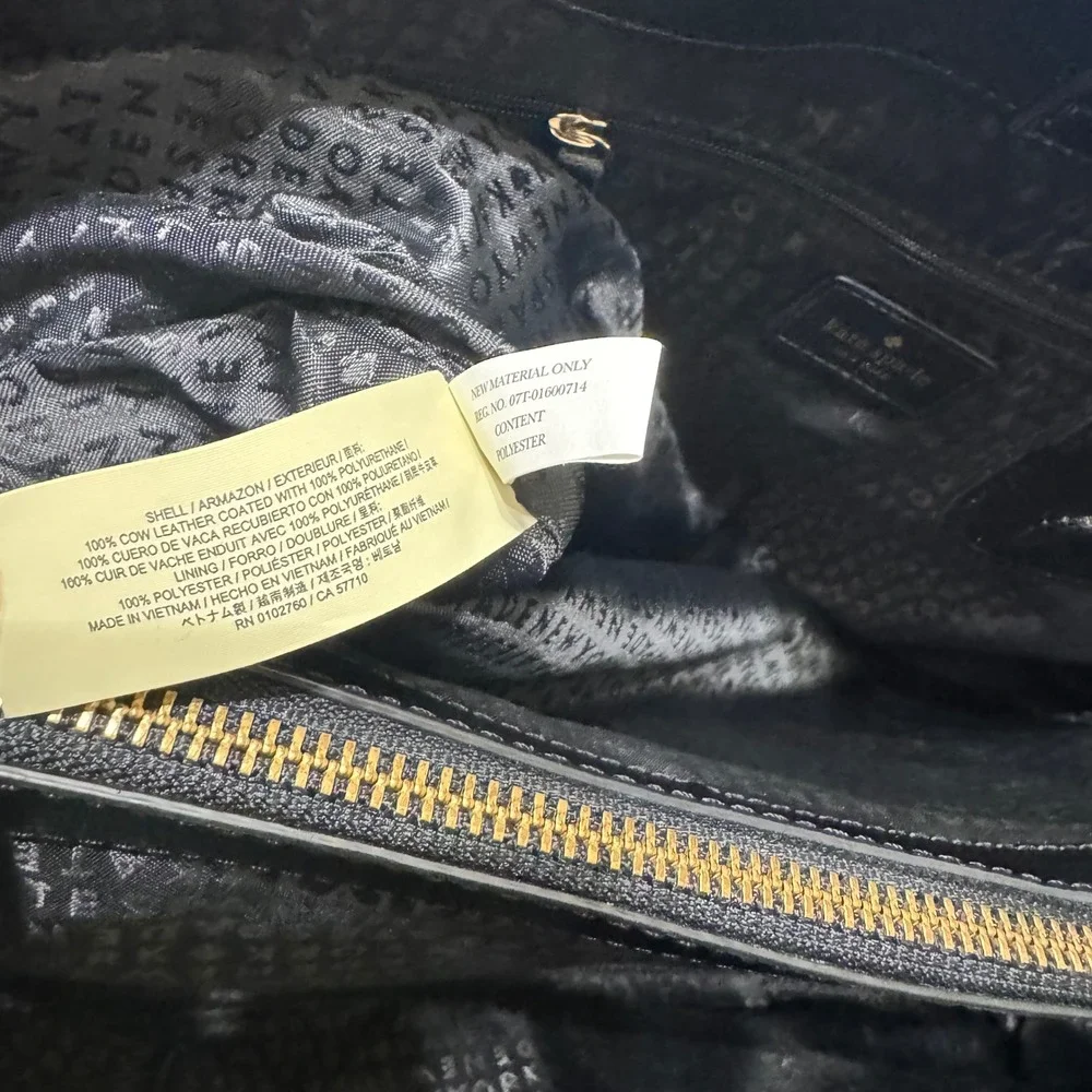 Kate Spade Wellesley Elena Shoulder Satchel Bag Women Black Leather